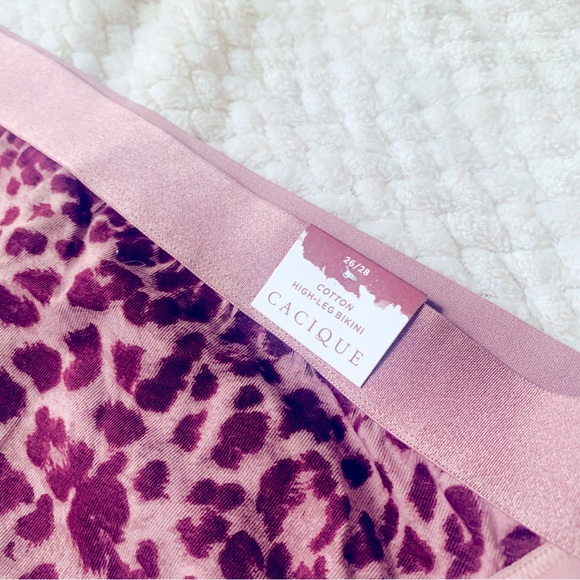 Cacique bikini panty 26/28 purple cheetah print - Picture 4 of 5